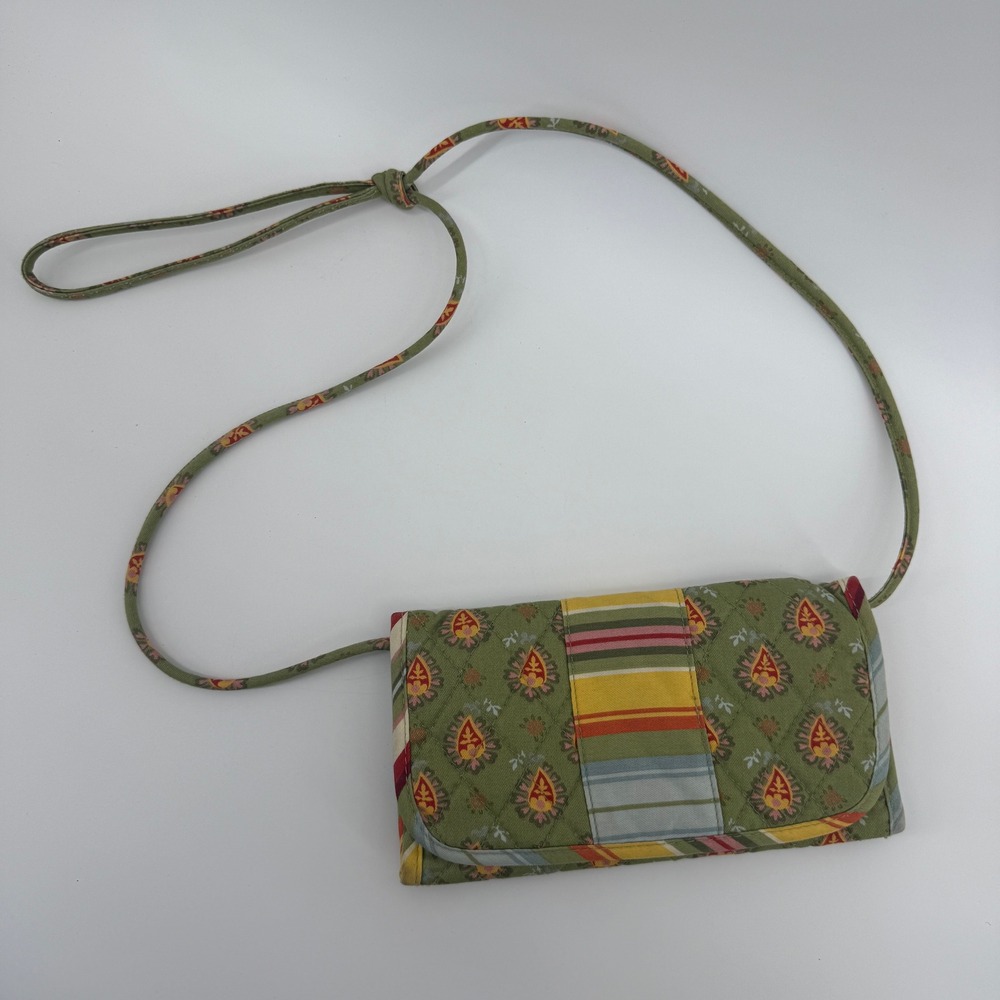 Longaberger Homestead Floral Quilted Crossbody Wallet Purse Removable Strap